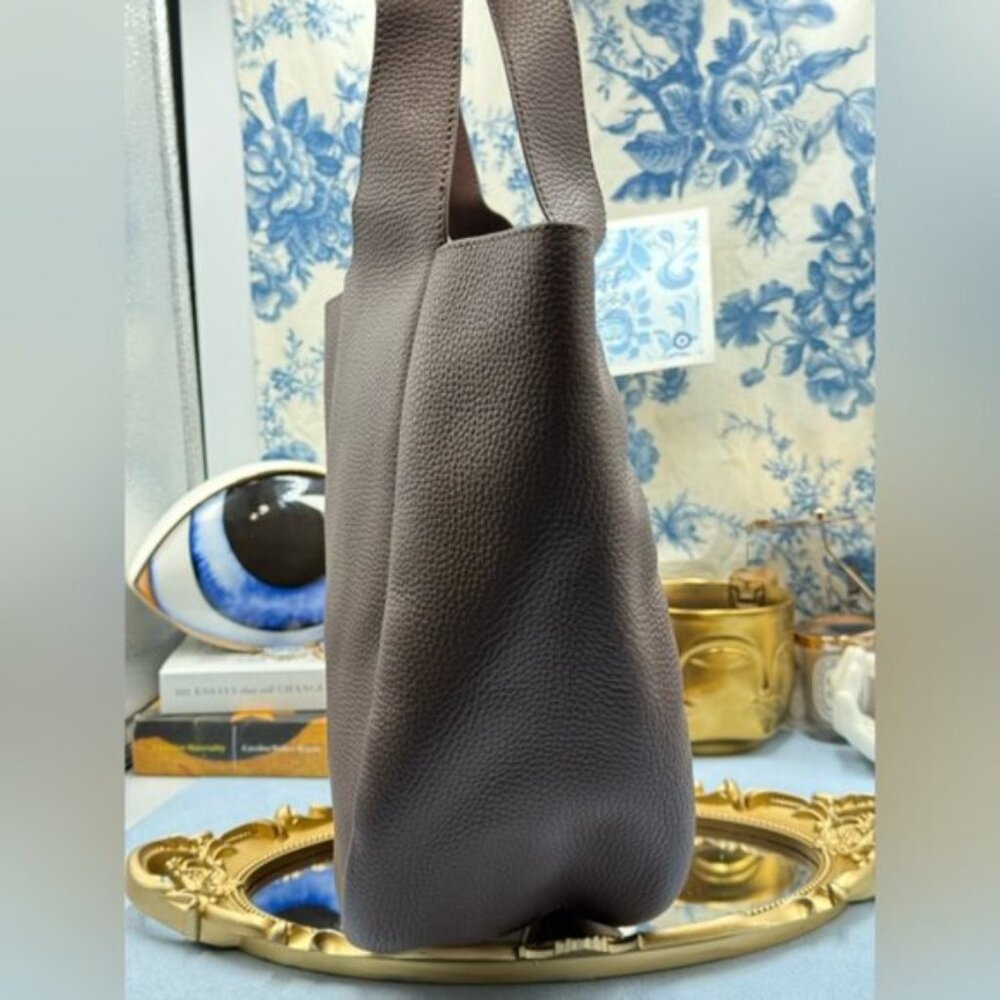 🆕 OROTON 🧿 NWOT Emilia Tote Bag, Bear Brown Leather - Picture 5 of 15